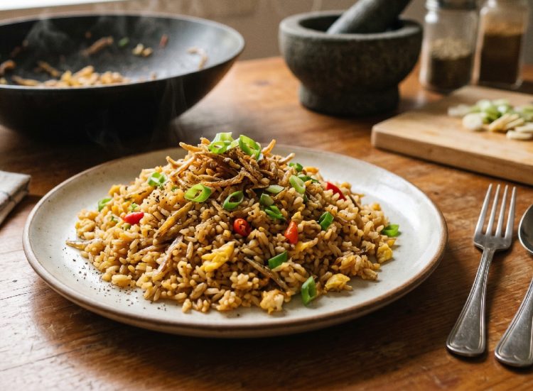 Resep nasi goreng teri yang enak dan hemat, rasanya bintang lima walau pakai alat dapur biasa di rumah