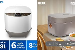 5 Rekomendasi digital rice cooker terbaik, hasil nasinya enak, hemat, dan lebih sehat dari yang biasa