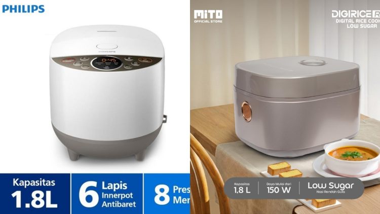 5 Rekomendasi digital rice cooker terbaik, hasil nasinya enak, hemat, dan lebih sehat dari yang biasa