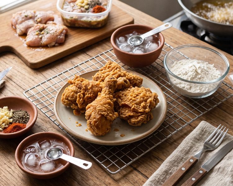 Resep ayam goreng kentucky yang krispinya tahan lama, ternyata kuncinya di marinasi dan cara masak