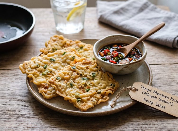 Resep tempe goreng mendoan tetap krispi walaupun dimasak pakai minyak sedikit, ini triknya