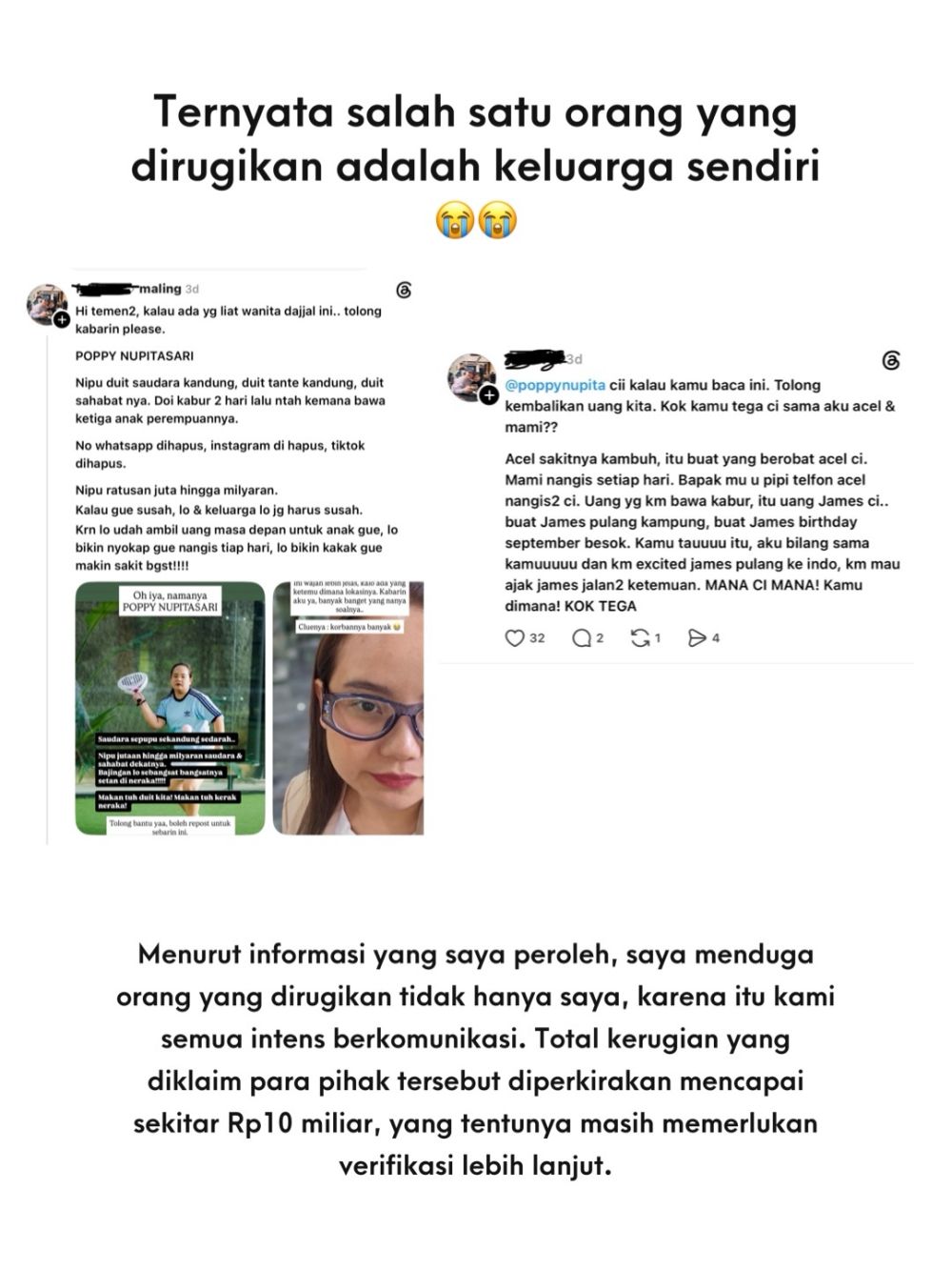 Tantri Kotak ungkap dugaan penipuan Rp10 M berkedok kerja sama bisnis, sang suami ikut angkat bicara