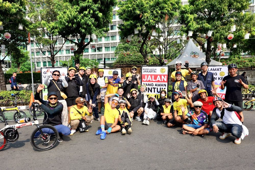 Ada pemandangan tidak biasa di CFD Sudirman, deretan sepeda ini bawa kado unik untuk jalanan Jakarta