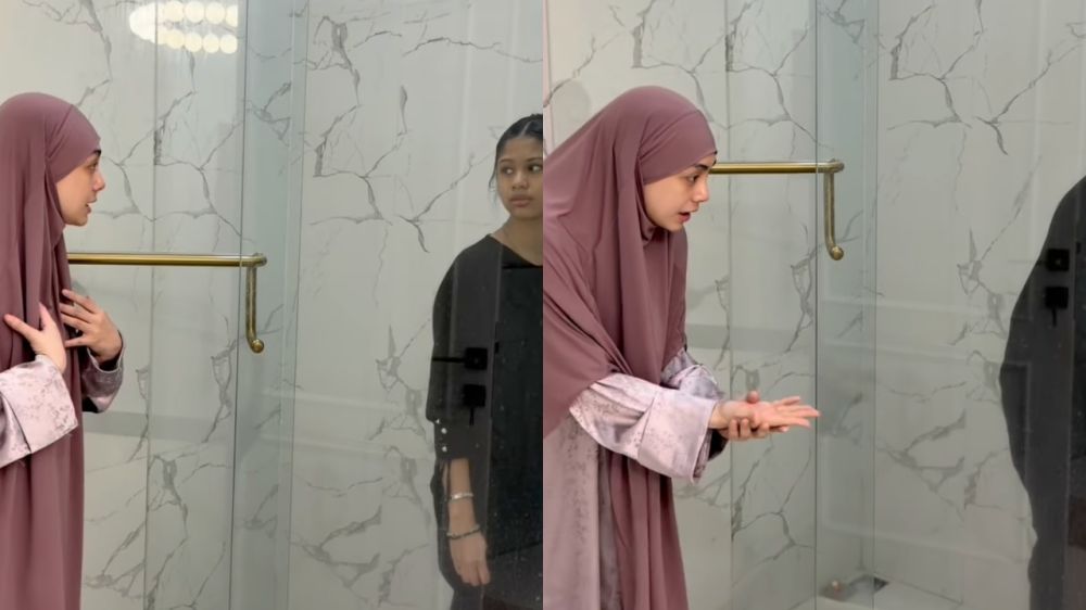 Penuh kesabaran, Celine Evangelista telaten ajarkan Jemima langkah demi langkah cara berwudhu & salat