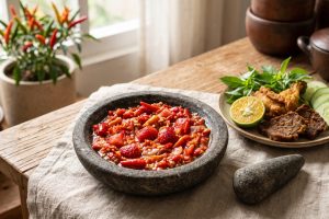 Resep sambal strawberry pedas segar, kreasi unik cocok untuk lauk gorengan