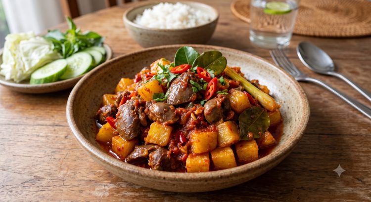 Resep hati ampela balado kentang praktis dengan bumbu meresap sempurna