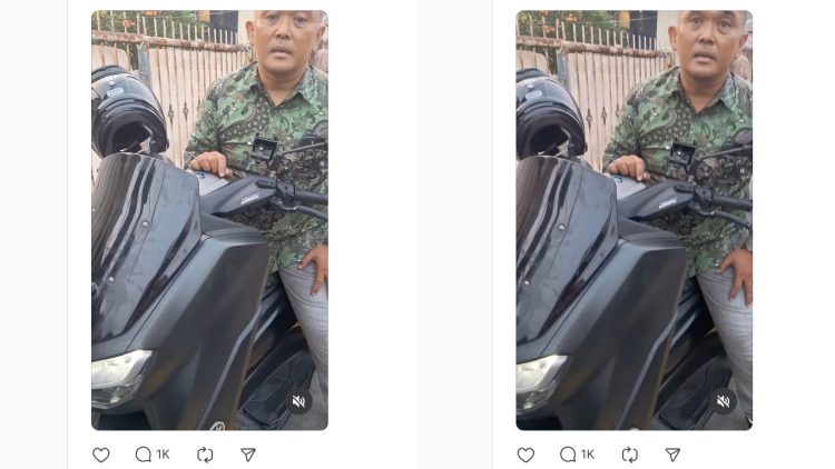 Berlaku salah motoran di trotoar, pria ini super pede ngaku anggota TNI saat ditegur warga