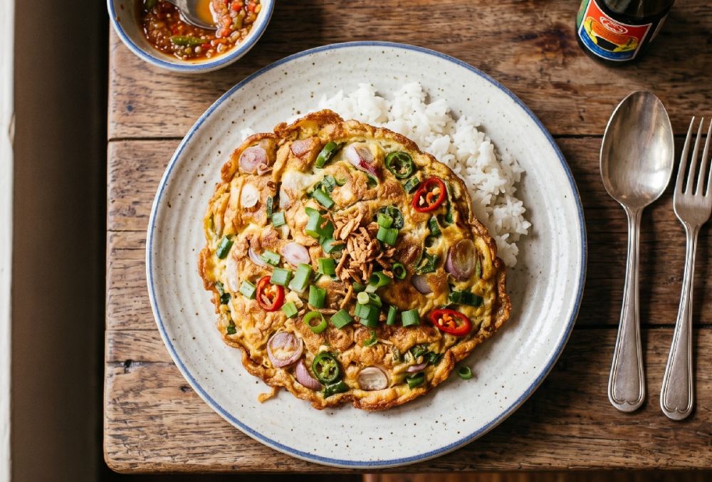 Cuma ada telur di kulkas? Yuk cobain telur dadar padang dengan bahan seadanya di dapur yang lezat