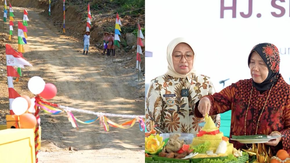 Penampakan jalan 2,5 km & jembatan di Kebumen dibangun warga pakai dana pribadi dan diresmikan Bupati