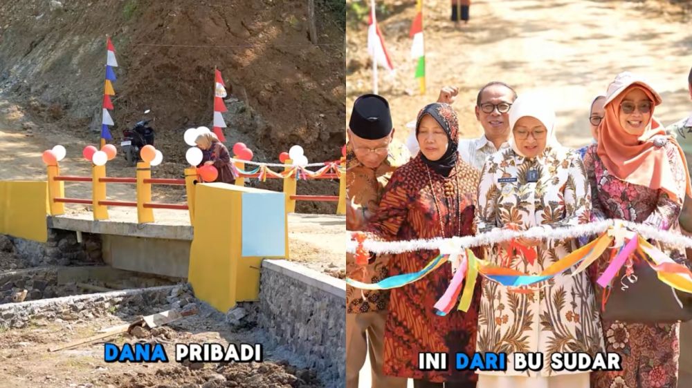 Penampakan jalan 2,5 km & jembatan di Kebumen dibangun warga pakai dana pribadi dan diresmikan Bupati