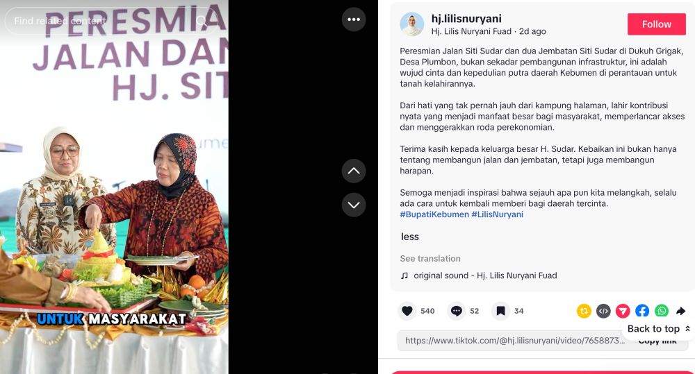 Penampakan jalan 2,5 km & jembatan di Kebumen dibangun warga pakai dana pribadi dan diresmikan Bupati