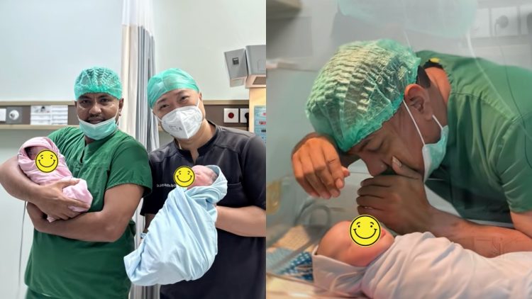 22 Tahun menanti, pasutri ini dianugerahi bayi kembar sepasang cewek-cowok, sang dokter ikut terharu