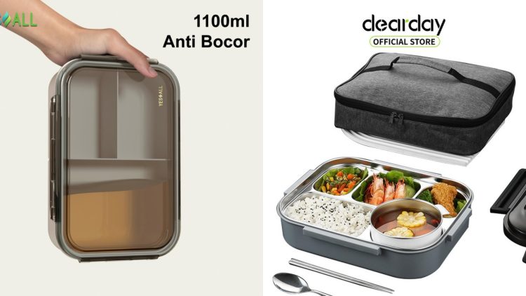5 Rekomendasi kotak makan aesthetic yang reviewnya bagus, cocok untuk bekal dan anti tumpah