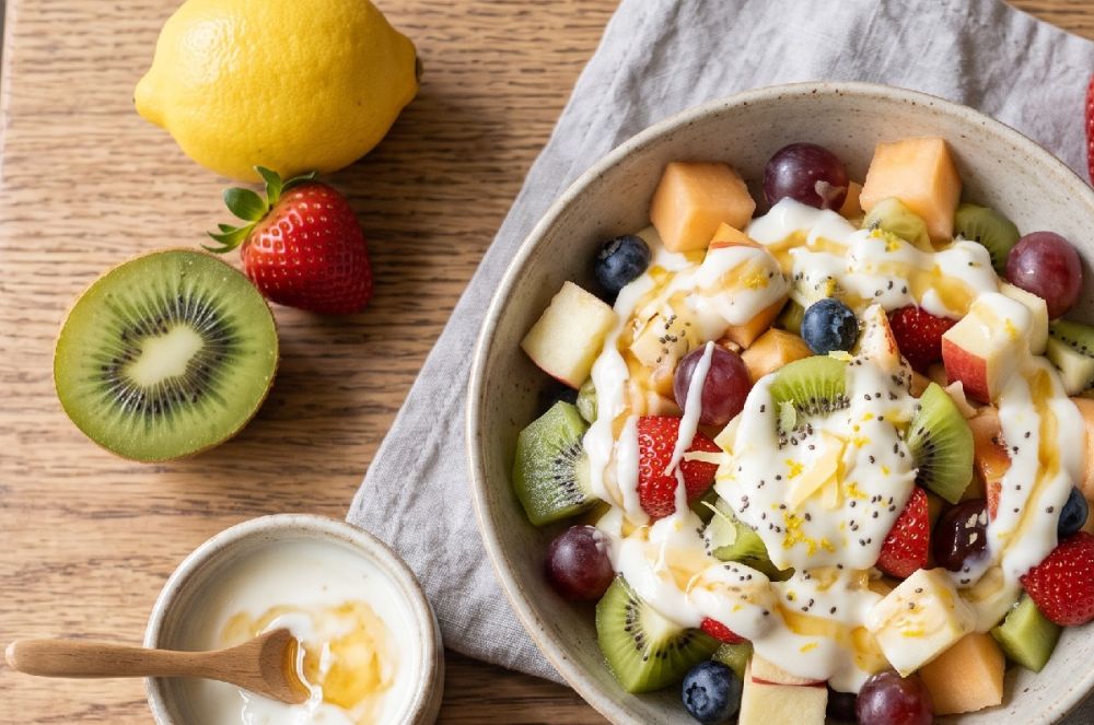 Resep salad buah sederhana rendah kalori dan tinggi vitamin, ternyata rahasianya saus yang lezat ini