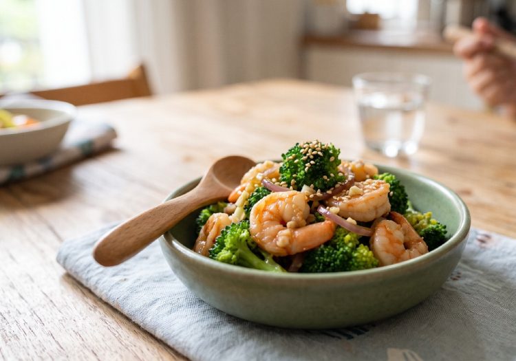 Si kecil susah makan sayur? Yuk cobian resep tumis brokoli dan udang yang bikin si kecil minta lagi