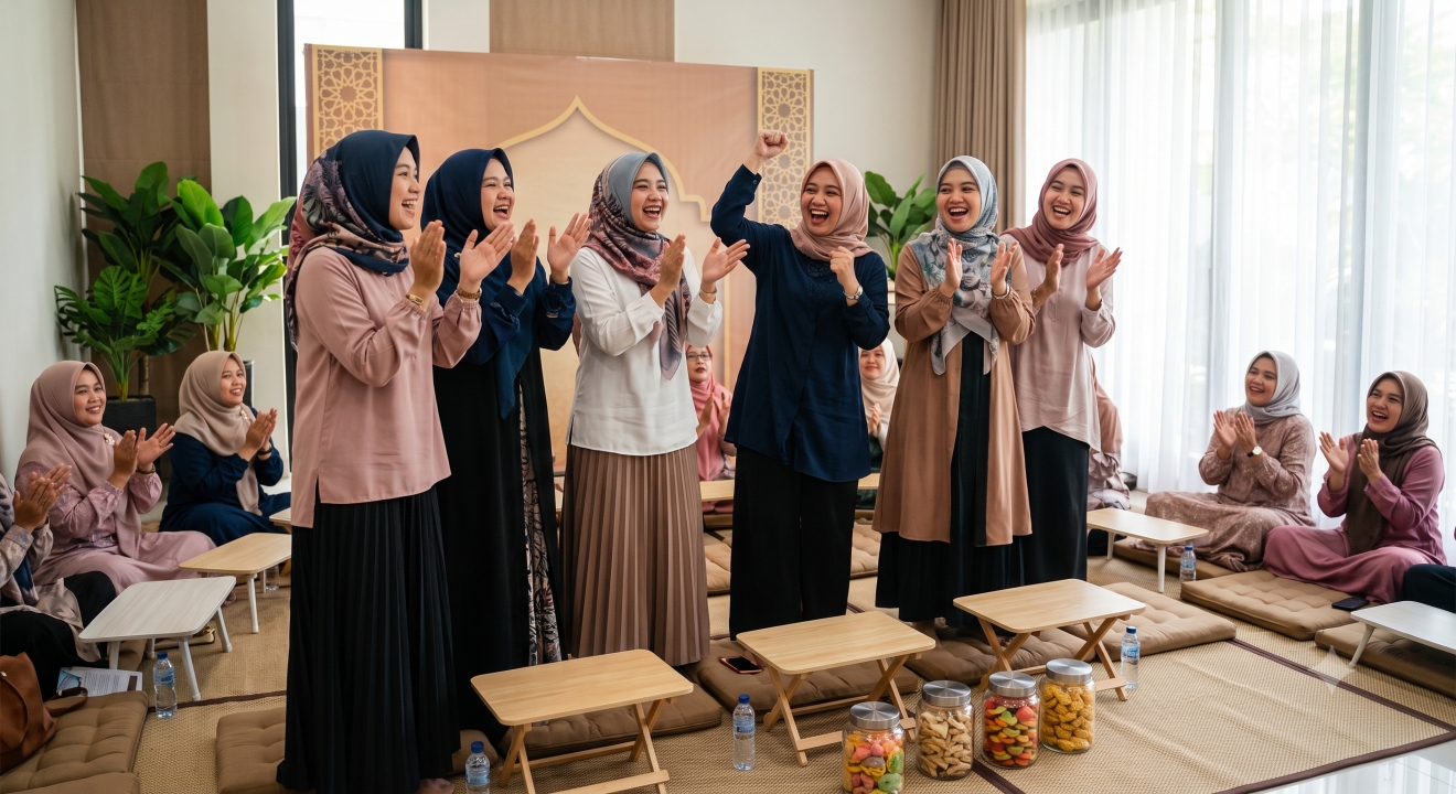 9 Teks yel-yel ibu-ibu pengajian kreatif 2026, singkat dan cepat hafal