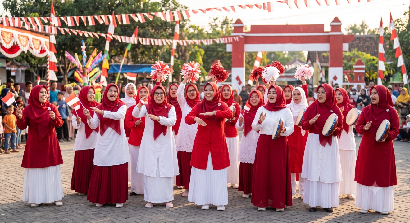 9 Teks yel-yel ibu-ibu pengajian lomba 17 Agustus 2026 yang mudah dihafal dan bikin kompak