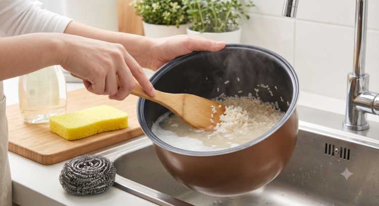 Bye serabut kawat! Ini cara membersihkan kerak nasi lengket tanpa bikin panci lecet