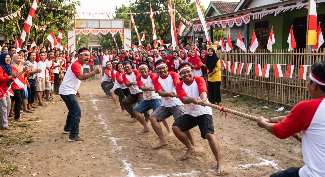 9 Teks yel-yel tarik tambang 17 Agustus paling menggelegar dan bakar semangat tim