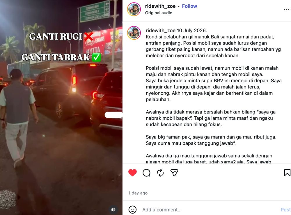 Impas, kronologi dua pengemudi sepakat “tabrak balik” gara-gara ganti rugi Rp2,1 juta tak terpenuhi