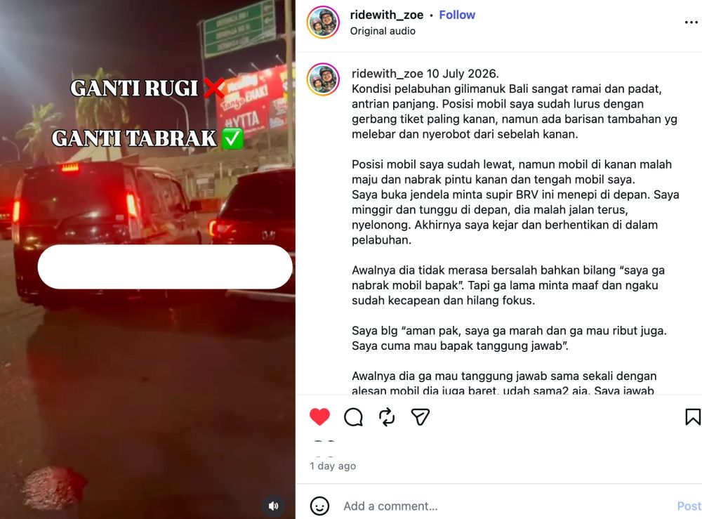 Impas, kronologi dua pengemudi sepakat “tabrak balik” gara-gara ganti rugi Rp2,1 juta tak terpenuhi