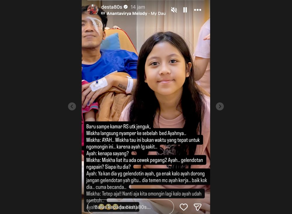 Cerita Desta tak berkutik kala Miskha tegur videonya gelendotan dengan perempuan
