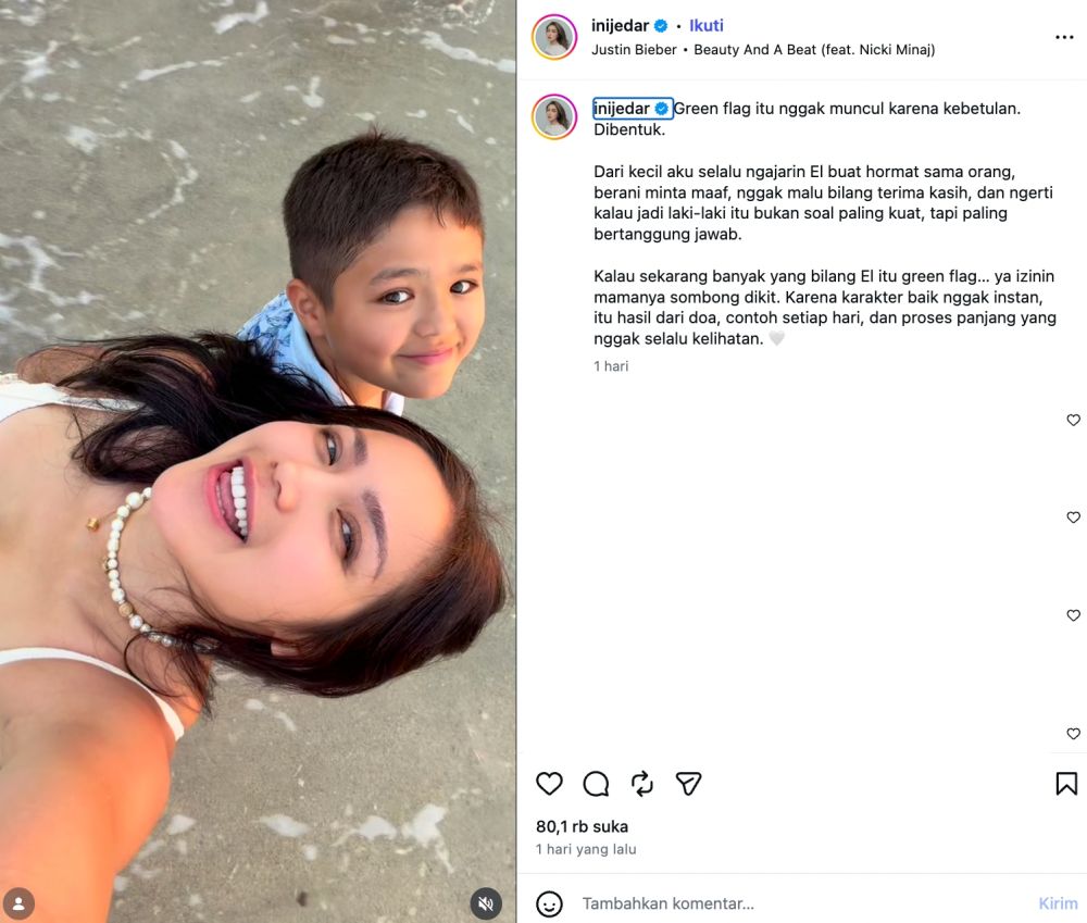 El Barack dipuji sebagai cowok green flag, Jessica Iskandar: Nggak muncul karena kebetulan