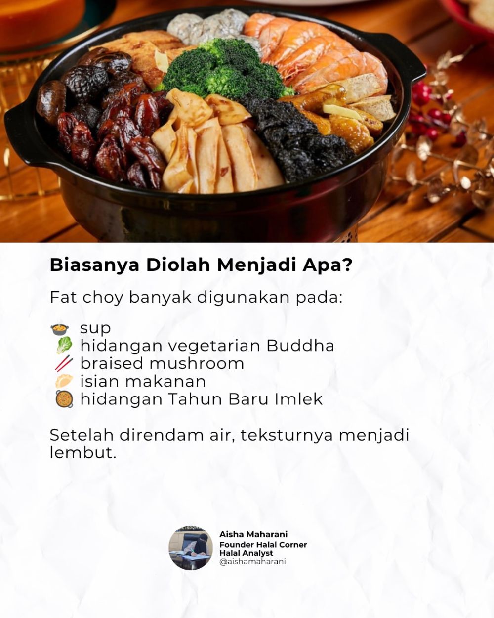 Bukan rambut atau rumput laut, ini 5 fakta fat choy yang jadi sorotan usai hair croissant viral