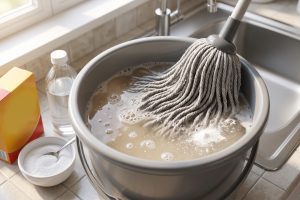 Kain pel masih bau setelah dicuci? Coba rendam pakai bahan dapur ini
