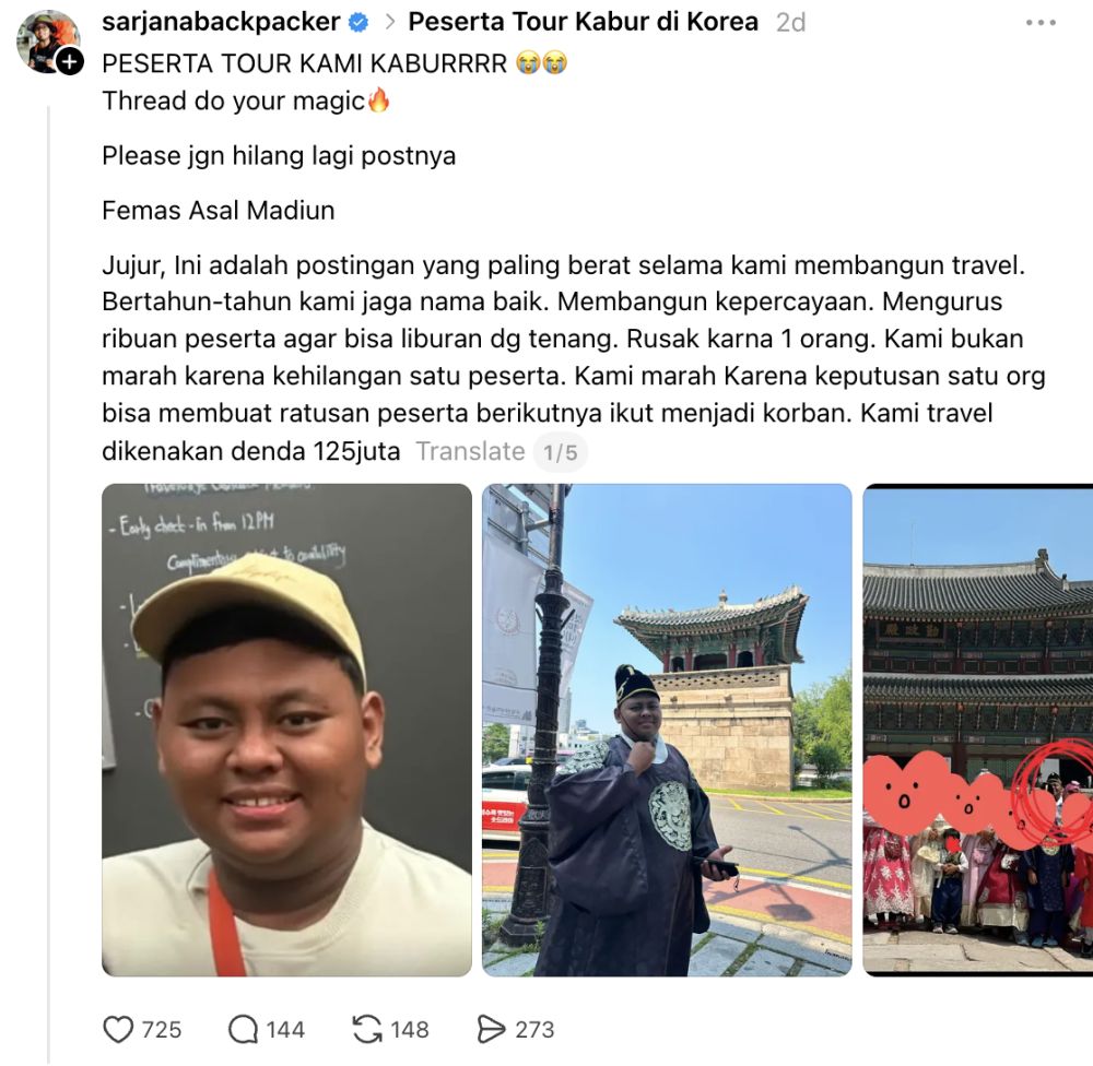 Patah hati pengusaha travel, 1 peserta kabur menghilang di Korea, reputasi agensi dan negara tercoreng