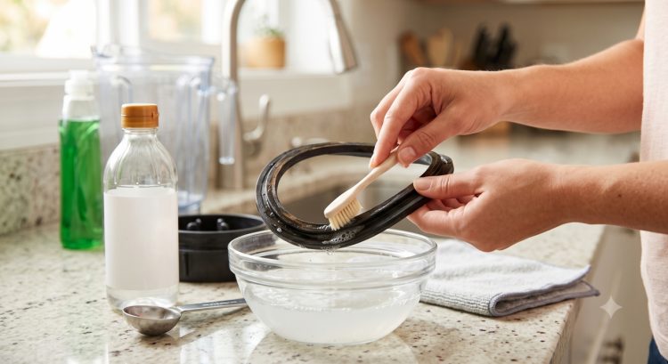 Cara membersihkan karet blender yang menghitam agar kotoran dan minyak berkurang, pakai bahan dapur
