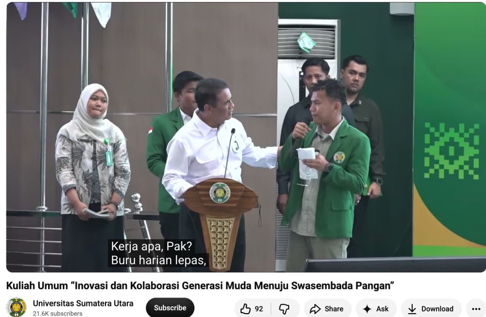 Perjuangan mahasiswa anak buruh harian jualan mochi sentuh hati Mentan Amran, langsung diberi beasiswa