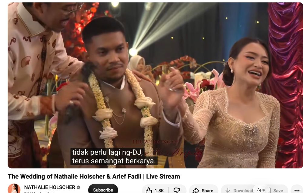 5 Wejangan Ustaz Syam untuk Nathalie Holscher di hari pernikahan, cuma terima “saweran” dari suami