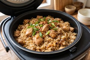 Resep nasi ayam mentega rice cooker, semua bahan masuk sekaligus tanpa tumis, tinggal pencet cook