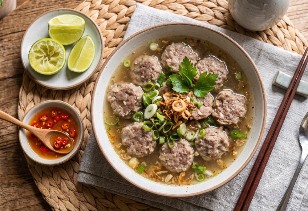 Resep bakso gepeng yang kenyal dengan kaldu gurih di rumah, ternyata gampang banget