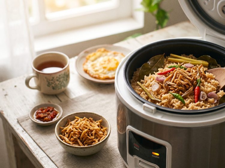 Resep nasi liwet teri pedas pakai rice cooker, masaknya malam paginya bisa langsung disantap