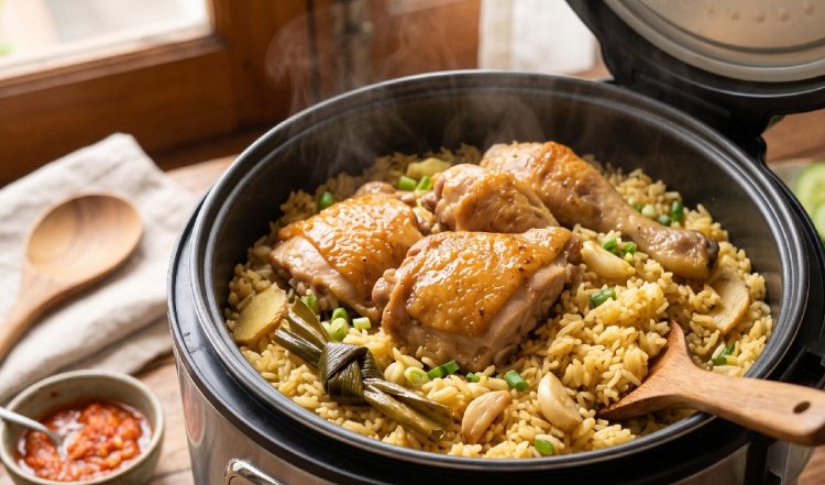 Resep nasi hainan lezat hanya pakai rice cooker, ternyata semudah pencet tombol cook saja