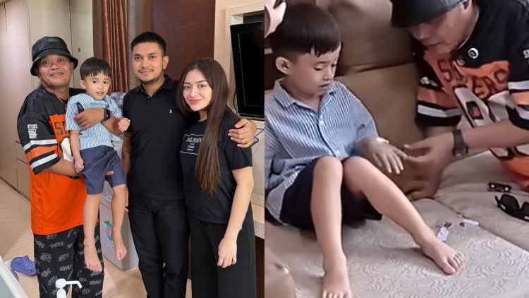 Sule bertemu Nathalie Holscher dan Aripat saat jenguk Adzam, sikap dewasa dipuji