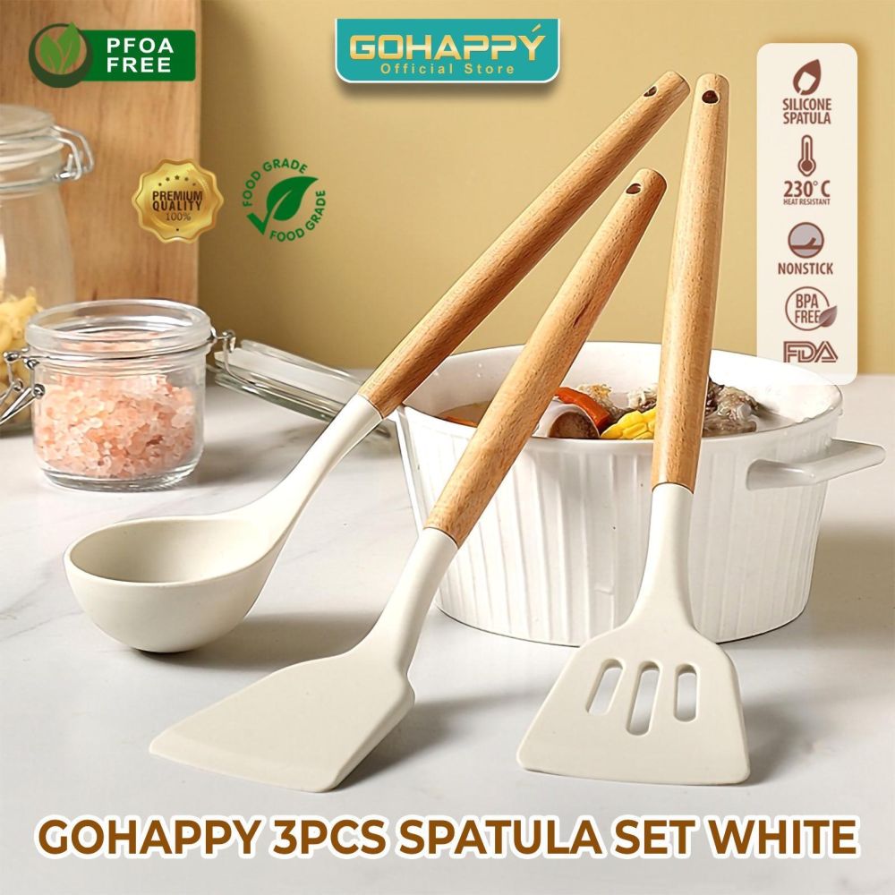 5 Rekomendasi alat dapur spatula bahan silikon terbaik, awet, tahan panas, dan tidak rusak wajan