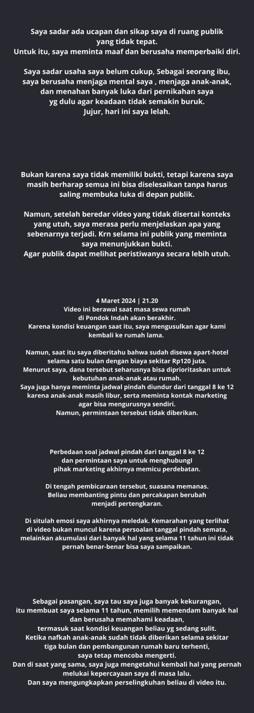 Sarwendah beber dugaan perselingkuhan saat klarifikasi video bertengkar dengan Ruben Onsu