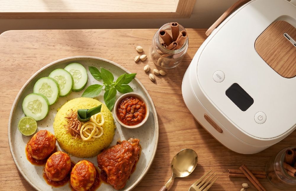 Cara memasak nasi kuning Banjar rumahan cuma pakai rice cooker, rasa manis gurih rempahnya nikmat