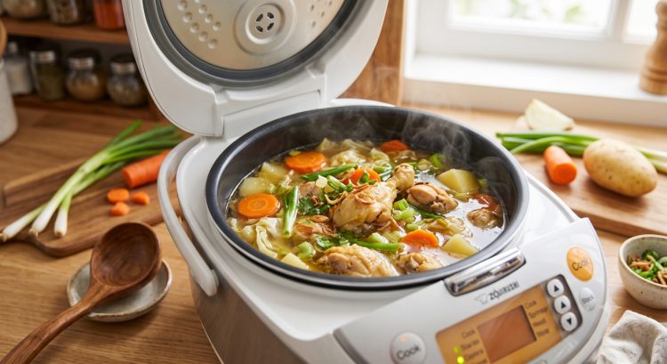 Cara masak sup ayam di rice cooker tanpa butuh panci lagi, ayam tetap matang dan kuah gurih