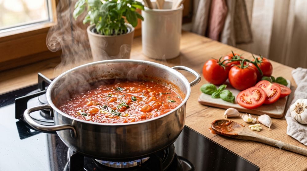 Tomat bersifat asam, bolehkah dimasak dalam panci aluminium?