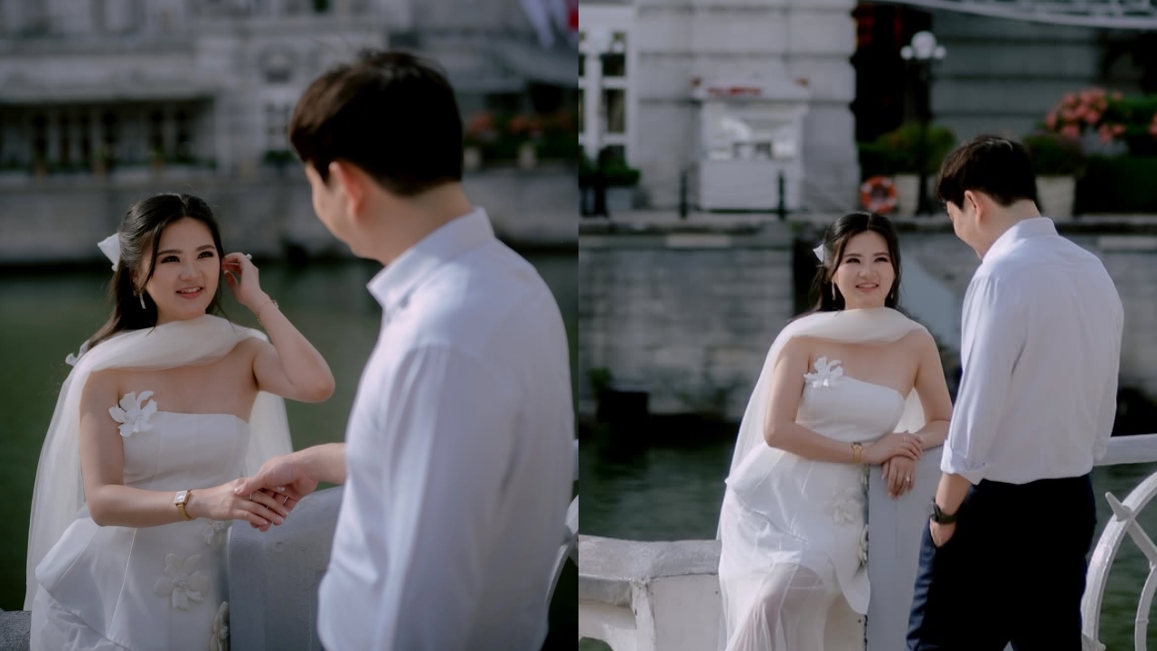 Felicia Tissue bagikan foto prewedding di Singapura, sosok calon suami masih dirahasiakan