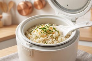 Cara membuat nasi daun jeruk pakai rice cooker di dapur, ini trik rasa gurih segar ala resto terkenal