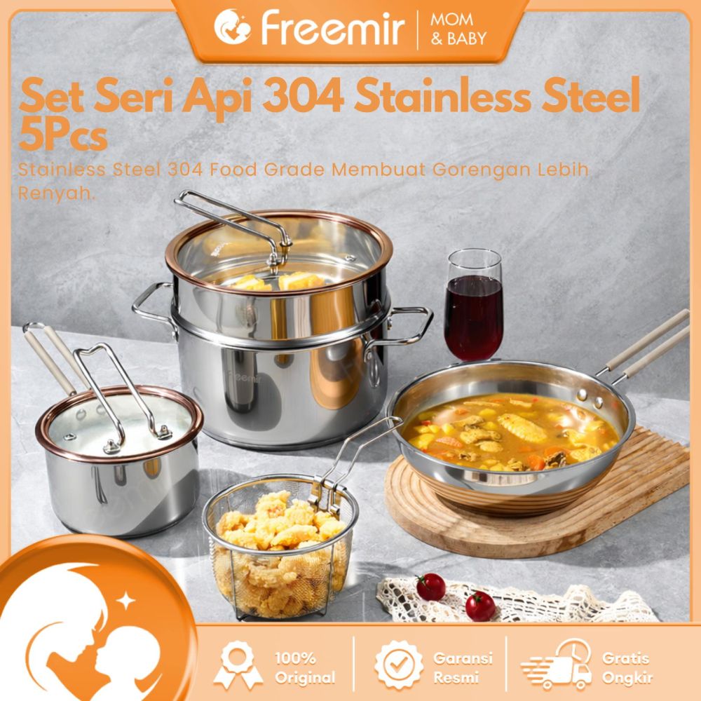 5 Rekomendasi panci stainless steel 1 set terbaik dan awet tahunan, bahannya aman dan tahan karat