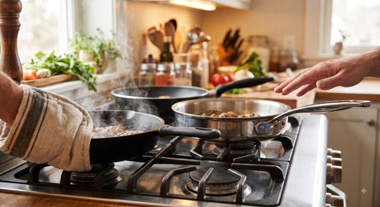 Gagang wajan ikut panas saat memasak, apakah ada yang salah dengan alatnya? Cek dari jenis dan bentuk