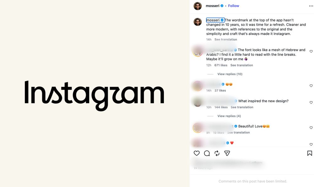 Instagram ganti logo tulisan setelah 10 tahun, huruf “r” mirip “z” hingga disebut seperti AI slop