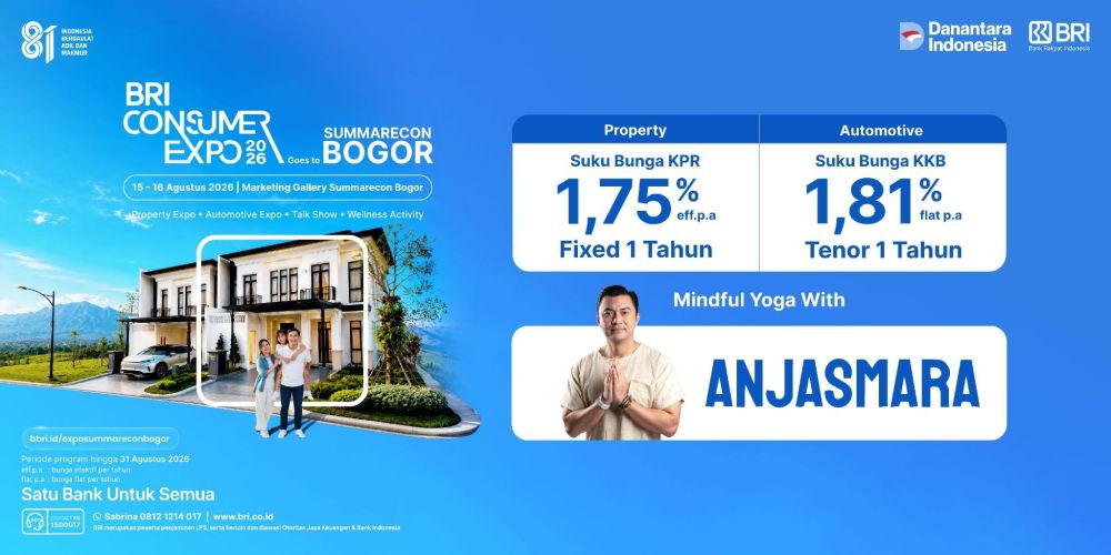 BRI Consumer Expo 2026 Goes to Summarecon Bogor tawarkan aneka promo, ada apa saja?