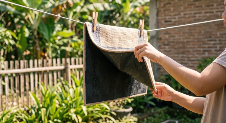Keset dapur sudah dijemur tapi bagian bawah masih basah, ternyata ini penyebabnya
